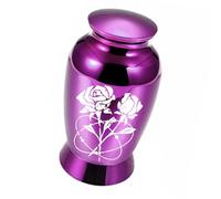 FHGSPQWM Urna conmemorativa de metal para cenizas de mascotas, cremación con patrón elegante y tapa de almacenamiento segura para recuerdos perdidos