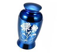 FHGSPQWM Urna conmemorativa de metal para cenizas de mascotas, cremación con patrón elegante y tapa de almacenamiento segura para recuerdos perdidos