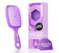 FHI Heat UNbrush Cepillo de Pelo Desenredante Antitirones Para Todo Tipo de Cabello, Húmedo o Seco - Cepillo Ventilado con Cerdas Antiestáticas DuoFlex, Mango Ligero - Lavanda Amatista