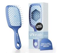 FHI Heat UNbrush Cepillo desenredante para todo tipo de cabello húmedo o seco, cerdas antiestáticas DuoFlex, mango ligero, cepillo ventilado, iris azul oscuro