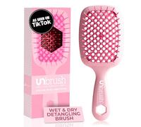 FHI Heat UNbrush Cepillo desenredante para todo tipo de cabello húmedo o seco, cerdas antiestáticas DuoFlex, mango ligero, cepillo ventilado, rosa peonía