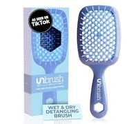 FHI Heat UNbrush Cepillo desenredante para todo tipo de cabello húmedo o seco, cerdas antiestáticas DuoFlex, mango ligero, cepillo ventilado, iris azul oscuro