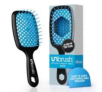 FHI Heat UNbrush - Cepillo desenredante para un cepillado sin dolor en todo tipo de cabello húmedo o seco, cerdas antiestáticas DuoFlex duraderas, mango ligero, cepillo de pelo ventilado, océano