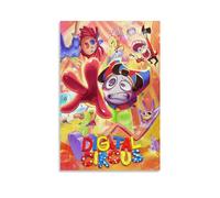 FHILTNMWC Póster de arte de animación y póster digital y de circo, póster de lienzo enmarcado con marco de madera integrado, para el hogar, dormitorio, garaje, Art Deco de 40 x 60 cm, estilo sin marco