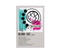 FHILTNMWC Rock Band Blink-182 - Póster de música vintage minimalista para dormitorio, lienzo decorativo para pared, 50 x 75 cm, estilo sin marco