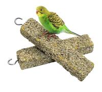 Fhiny 2 golosinas para periquitos, comida natural de cacatúa, hojas de eucalipto, granos mixtos, palitos de loro, golosinas para pájaros, periquitos, agapornis, canarios, conurus pinzones