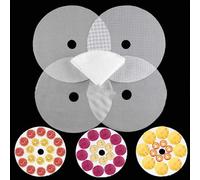 Fhioevt 5 Piezas Hojas Deshidratadoras de Silicona 33cm Reutilizable Esteras Deshidratantes de Fruta Alimentos Antiadherentes Hojas de Deshidratador de Silicona Redonda Estera de Vapor