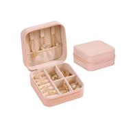 FHISKUNYU joyero de viaje, minijoyeros mujer organizador, uso para pendientes, pulseras, collares，Regalos para las fiestas（en polvo）