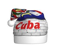 FHIZOAL Bandera de Cuba con Patria para adultos, sombrero decorativo de Navidad, sombrero de felpa festivo, suave, ligero, fiesta de Año Nuevo, vacaciones