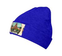 FHIZOAL Barcelona Churches - Gorro de punto clásico con puños, elástico, cálido, suave, para deportes al aire libre, regalos para hombres y mujeres, azul, Talla única