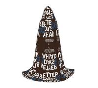 FHIZOAL Better Days Ah - Capa con capucha de Halloween para adolescentes, bruja, vampiros, disfraz de la Parca, fiestas temáticas de cómic con