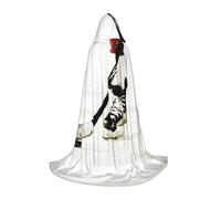 FHIZOAL Capa con capucha con patrón de hockey sobre hielo para adolescentes, para fiestas temáticas, cosplay, carnaval, disfraz de bruja y vampiros