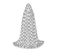 FHIZOAL Capa con capucha de cabeza de esqueleto monocromática con temática de Halloween para adolescentes, para fiestas temáticas, cosplay, carnaval, bruja, vampiros