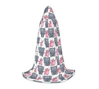 FHIZOAL Capa con capucha de elefante y cerdito para adolescentes, para fiestas temáticas, cosplay, carnaval, bruja, vampiros