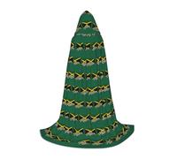 FHIZOAL Capa con capucha de elementos de la bandera de Jamaica para adolescentes, para fiestas temáticas, cosplay, carnaval, bruja, vampiros