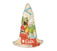 FHIZOAL Capa con capucha de Isla de Cuba para adolescentes, para fiestas temáticas, cosplay, carnaval, disfraz de bruja y vampiros