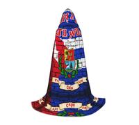 FHIZOAL Capa con capucha de la bandera de Cuba con Patria para adolescentes, bruja, vampiros, parca, fiestas temáticas, cómics