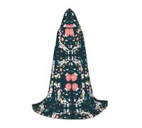 FHIZOAL Capa con capucha de mapa de Japón con símbolo cultural de Halloween para adolescentes, bruja, vampiros, parca, fiestas temáticas, cómics