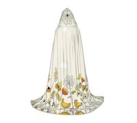 FHIZOAL Capa con capucha de mariposa voladora entre flores para adolescentes, bruja, vampiros, parca, fiestas temáticas, cómics