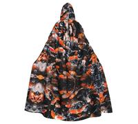 FHIZOAL Capa con capucha de peces de carpas Koi de Japón, para Halloween, Navidad, bruja, vampiros, parca, fiesta de cosplay
