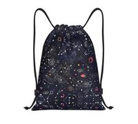 FHIZOAL Constellation Star Clusters Galaxies - Mochilas con cordón, impermeables, ligeras, para yoga, entrenamiento, natación, viajes, Black, S, Casual