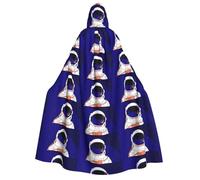 FHIZOAL Cool Man In Outer Space Galaxy - Capa con capucha para adultos, cosplay, carnaval, fiesta, parca, vampiro, misteriosa mascarada