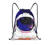 FHIZOAL Cool Man In Outer Space Galaxy - Mochilas con cordón, impermeables, ligeras, para yoga, entrenamiento, natación, viajes, Black, S, Casual