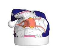 FHIZOAL Cool Man In Outer Space Galaxy - Sombrero decorativo de Navidad para adultos, sombrero de felpa suave, ligero, para fiesta de Año Nuevo, vacaciones