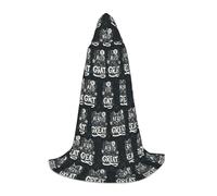 FHIZOAL Don'T Be Afraid To Be Great - Capa con capucha para adolescentes, para fiestas temáticas, cosplay, carnaval, disfraz de bruja y vampiros
