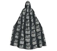 FHIZOAL Don'T Be Afraid To Be Great - Capa con capucha para adultos, disfraz de carnaval, fiesta de disfraces de la parca, vampiro, misteriosa mascarada