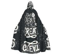 FHIZOAL Don'T Be Afraid To Be Great - Capa con capucha para Halloween, Navidad, bruja, vampiros, parca, disfraz de fiesta de cosplay