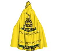 FHIZOAL Dont Tread On Me - Bata con capucha para Halloween, Navidad, bruja, vampiros, parca, disfraz de fiesta de cosplay
