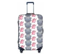 FHIZOAL Elephant and Piggie - Funda elástica antiarañazos, protector de equipaje de viaje, a prueba de polvo, para equipaje de 18 a 32 pulgadas, White, XL, Clásico
