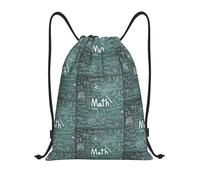 FHIZOAL Formulas Shapes Theory - Bolsas con cordón para lecciones de matemáticas, impermeables, ligeras, para yoga, entrenamiento, natación, viajes, Black, S, Casual