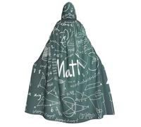 FHIZOAL Formulas Shapes Theory Math Lesson Word - Capa con capucha para adultos, cosplay, carnaval, fiesta, parca, vampiro, misteriosa mascarada