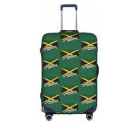 FHIZOAL Funda elástica antiarañazos, con diseño de bandera de Jamaica, protector de equipaje de viaje, a prueba de polvo, para equipaje de 18 a 32 pulgadas, White, XL, Clásico