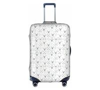 FHIZOAL Funda elástica antiarañazos, diseño de flechas de caza, triángulos, ciervos, protector de equipaje de viaje, a prueba de polvo, para equipaje de 18 a 32 pulgadas, White, S, Clásico