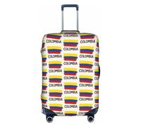 FHIZOAL Funda elástica para maleta de viaje, antiarañazos, a prueba de polvo, para equipaje de 45,7 a 81,3 cm, diseño de bandera de Colombia, White, XL, Clásico