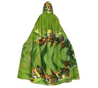 FHIZOAL Funny Frogs - Capa con capucha para adultos, cosplay, carnaval, fiesta, parca, vampiro, misteriosa mascarada
