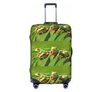 FHIZOAL Funny Frogs - Funda elástica antiarañazos para maleta, protector de equipaje de viaje, a prueba de polvo, para equipaje de 18 a 32 pulgadas, White, L, Clásico