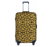 FHIZOAL Golden Sunflowers - Funda elástica antiarañazos para maleta, protector de equipaje de viaje, a prueba de polvo, para equipaje de 18 a 32 pulgadas, White, XL, Clásico