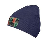 FHIZOAL Gorro de punto con la bandera de México, clásico, elástico, cálido, suave, para deportes al aire libre, regalos para hombres y mujeres, azul marino, Talla única