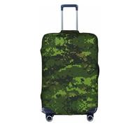 FHIZOAL Green Army - Funda elástica antiarañazos, diseño de camuflaje digital, protector de equipaje de viaje, a prueba de polvo, para equipaje de 18 a 32 pulgadas, White, L, Clásico