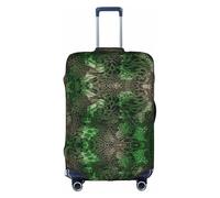FHIZOAL Green Snake - Funda elástica antiarañazos para maleta, protector de equipaje de viaje, a prueba de polvo, para equipaje de 18 a 32 pulgadas, White, L, Clásico