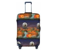 FHIZOAL Happy-Halloween-Vector - Funda elástica antiarañazos, protector de equipaje de viaje, a prueba de polvo, para equipaje de 45,7 a 81,3 cm, White, XL, Clásico