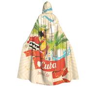 FHIZOAL Island Of Cuba - Capa con capucha para adultos, cosplay, carnaval, fiesta, parca, vampiro, misteriosa mascarada