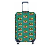 FHIZOAL Jamaica Palm - Funda elástica antiarañazos, protector de equipaje de viaje, a prueba de polvo, para equipaje de 18 a 32 pulgadas, White, M, Clásico