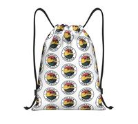 FHIZOAL Jamaica Tropic-Standard-Scale-4_00x - Mochilas con cordón impermeables, ligeras, para yoga, entrenamiento, natación, viajes, Black, M, Casual