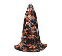 FHIZOAL Japan Fancy Koi - Capa con capucha para adolescentes, bruja, vampiros, parca, fiestas temáticas, cómics