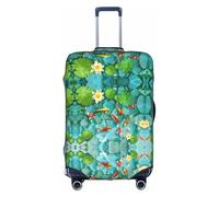 FHIZOAL Japanese Pretty Koi Fish - Funda elástica antiarañazos, para equipaje de viaje, a prueba de polvo, para equipaje de 18 a 32 pulgadas, White, L, Clásico